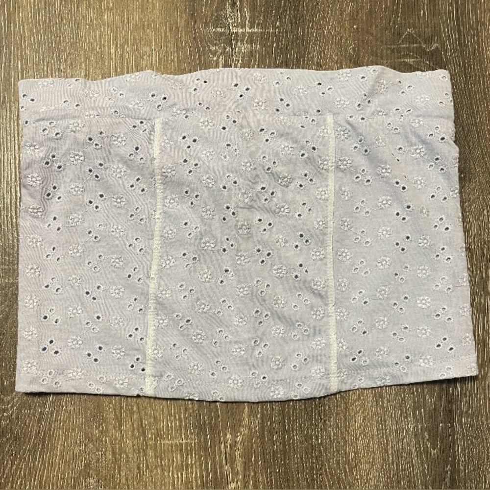 White Eyelet Tube Top